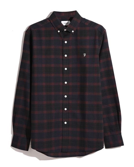 Damart Farah Oxford Check Long Sleeved Shirt