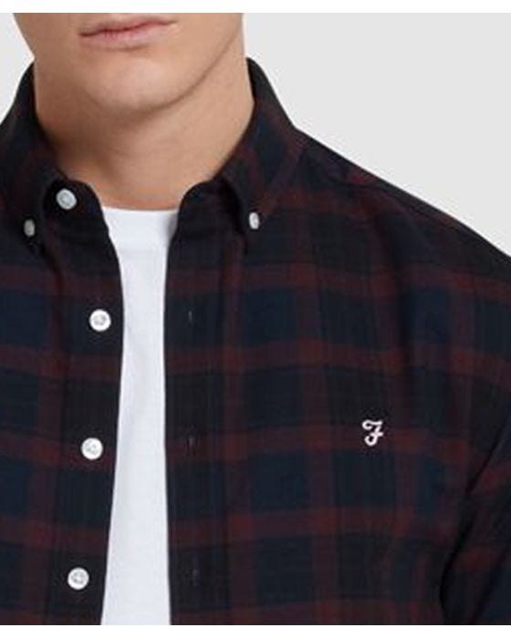 Damart Farah Oxford Check Long Sleeved Shirt