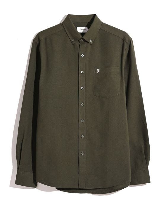 Damart Farah Oxford Plain Long Sleeve Shirt