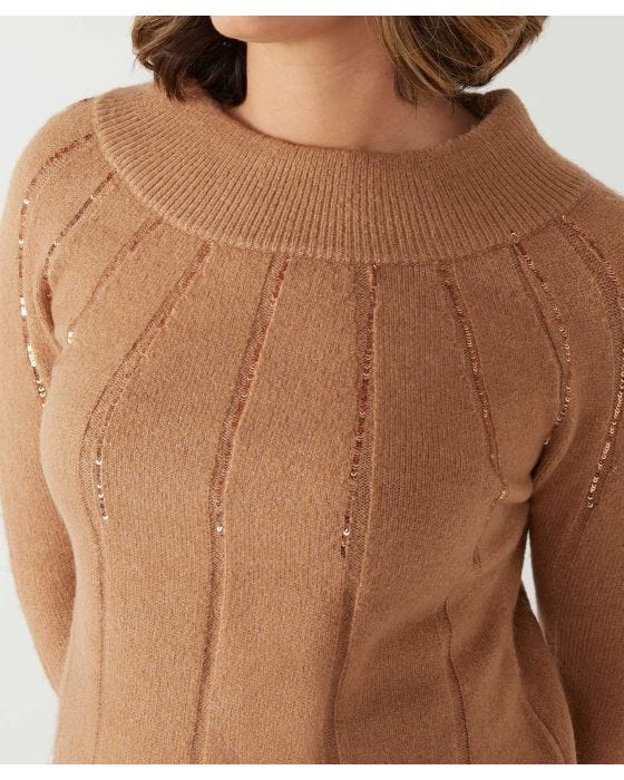 Damart First Avenue Boat Neck Sequin Jumper