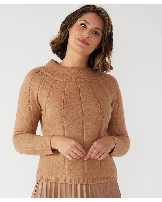 Damart First Avenue Boat Neck Sequin Jumper