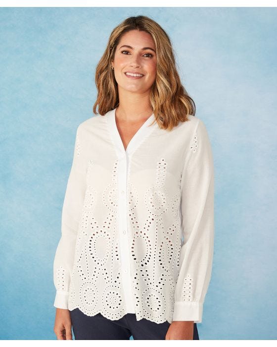 Damart First Avenue - Broderie Blouse