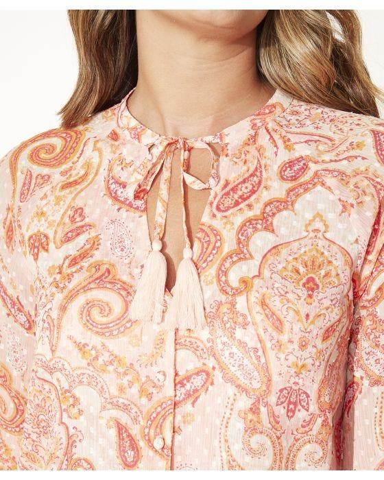 Damart First Avenue - Chiffon Paisley Print Blouse