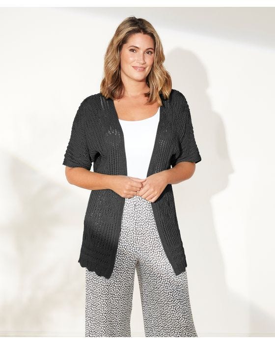 Damart First Avenue - Crochet Short Length Cardigan