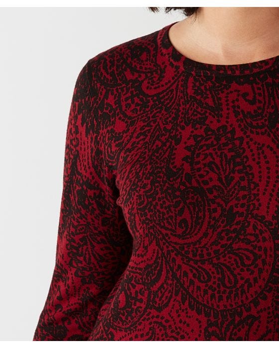 Damart First Avenue Long Sleeved Print Jumper