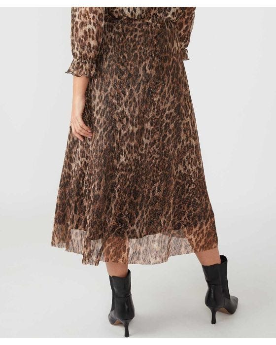 Damart First Avenue Metallic Animal Print Skirt