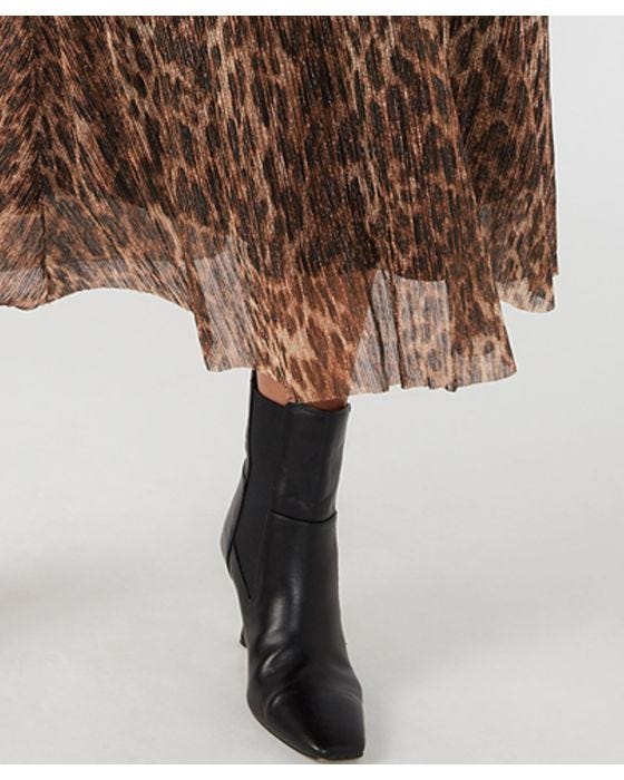 Damart First Avenue Metallic Animal Print Skirt