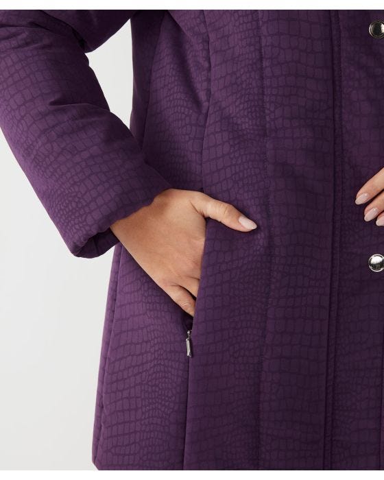 Damart First Avenue Moss Print Coat