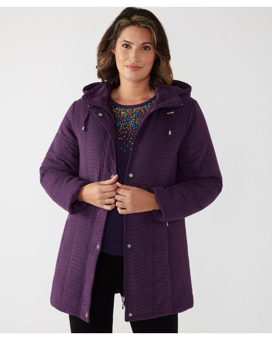 damart First Avenue Moss Print Coat