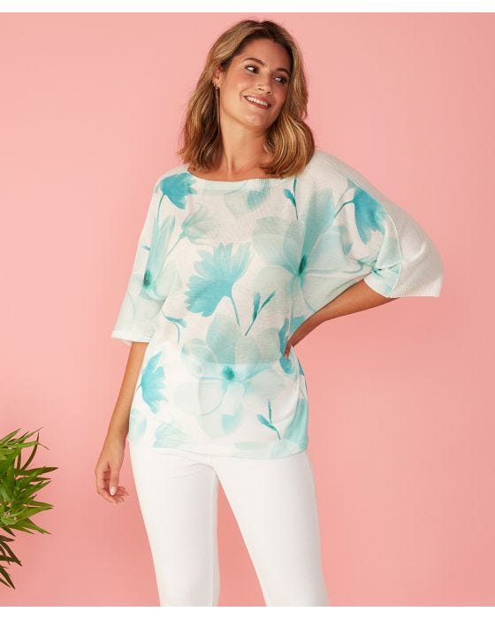 damart First Avenue - Printed Batwing Jumper