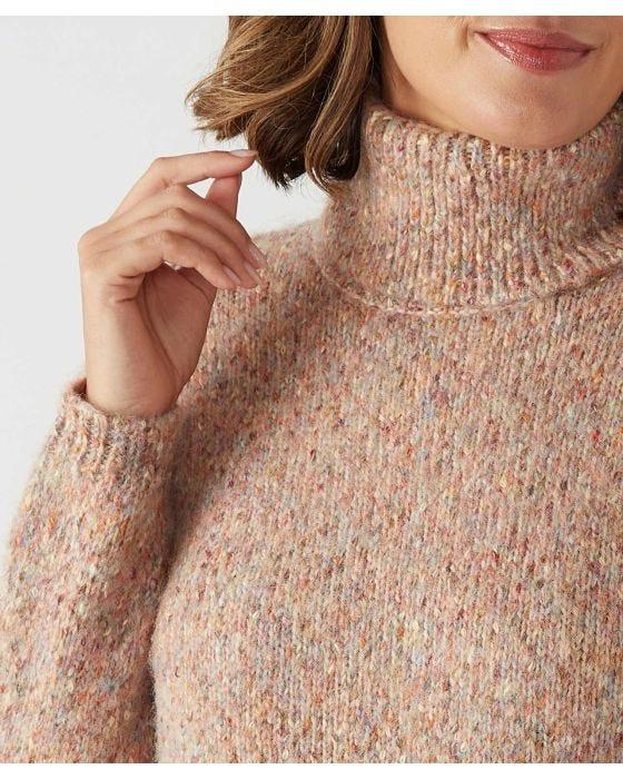 Damart First Avenue Speckled Roll Neck Jumper