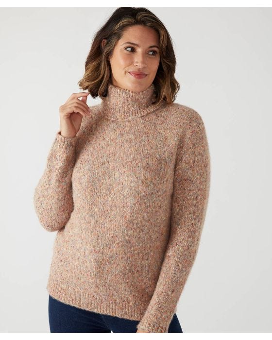 damart First Avenue Speckled Roll Neck Jumper