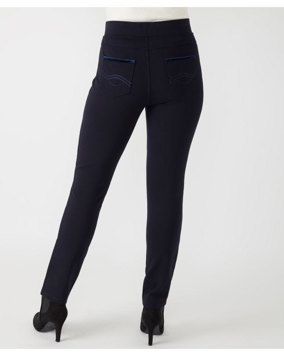 Damart First Avenue Velvet Detailed Ponte Leggings