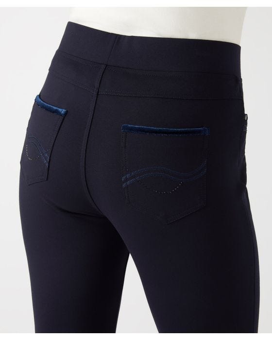 Damart First Avenue Velvet Detailed Ponte Leggings