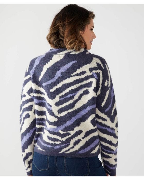 Damart First Avenue Zebra Knit Jumper