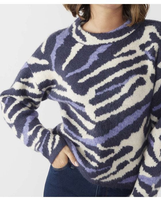 Damart First Avenue Zebra Knit Jumper