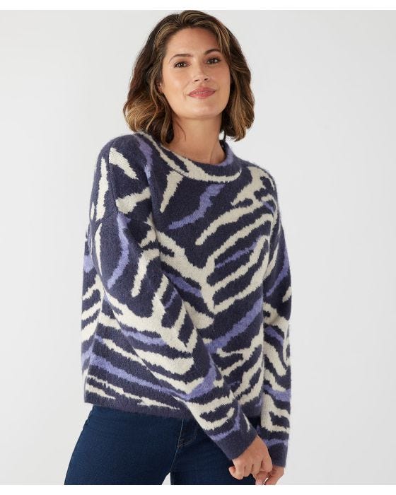 damart First Avenue Zebra Knit Jumper