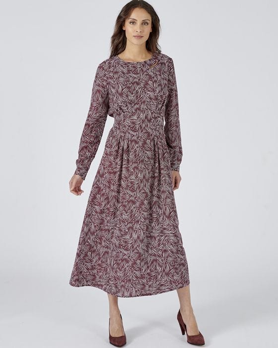 Damart Flared Easy Care Printed Dress