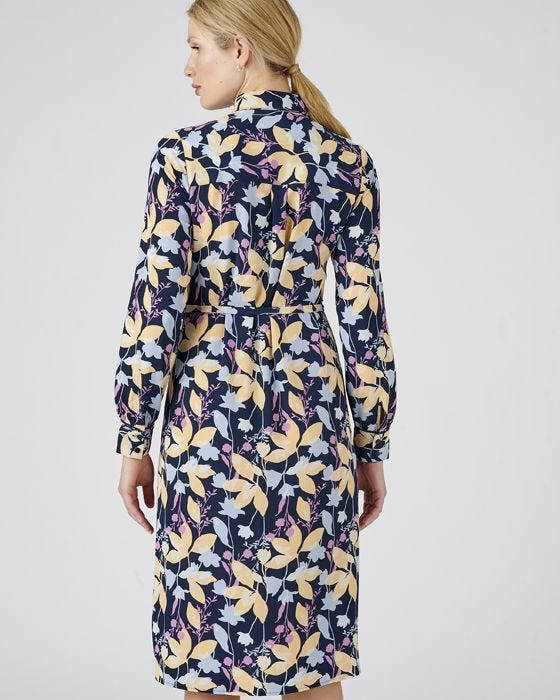 Damart Floral Print Button-thorugh Shirt Dress