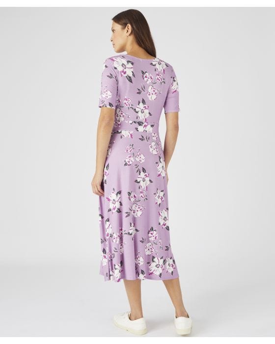 Damart Floral Print Comfort Stretch Dress