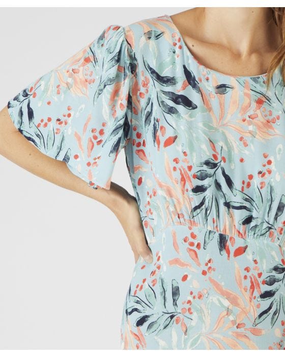 Damart Floral Print Fit And Flare Dress