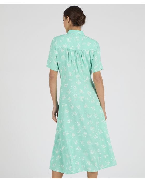 Damart Floral Print Shirt Dress