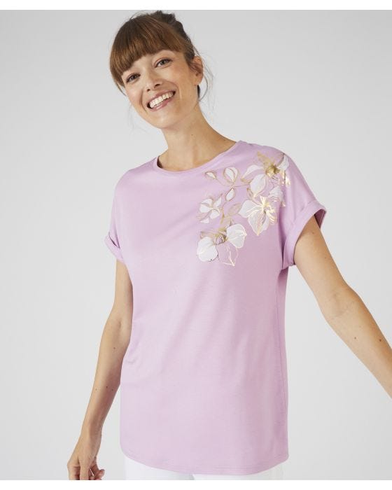 Damart Floral Print Short Sleeved T-shirt