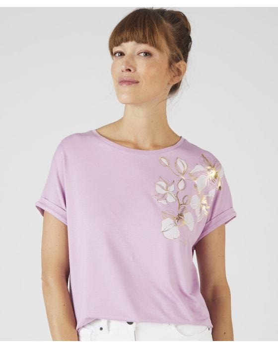 Damart Floral Print Short Sleeved T-shirt
