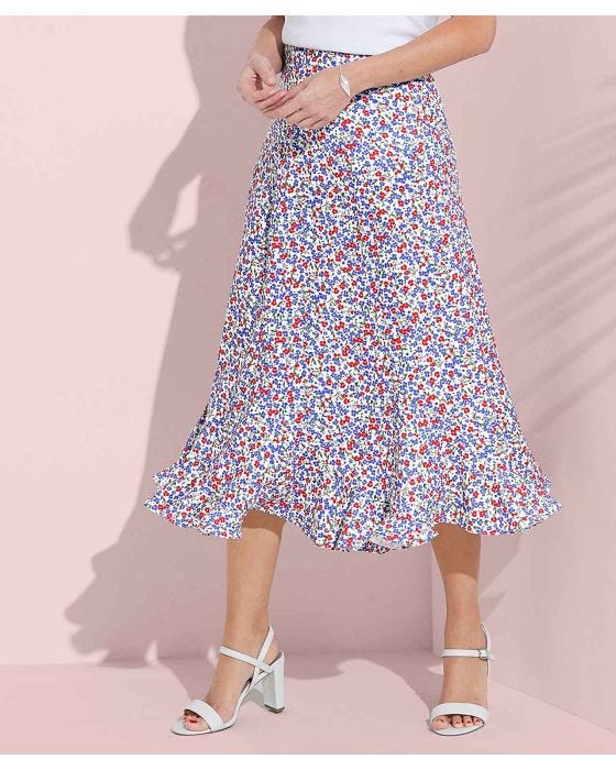 damart Floral Print Skirt