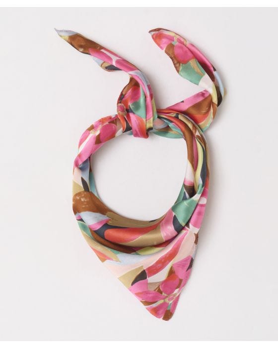 damart Floral Print Square Scarf
