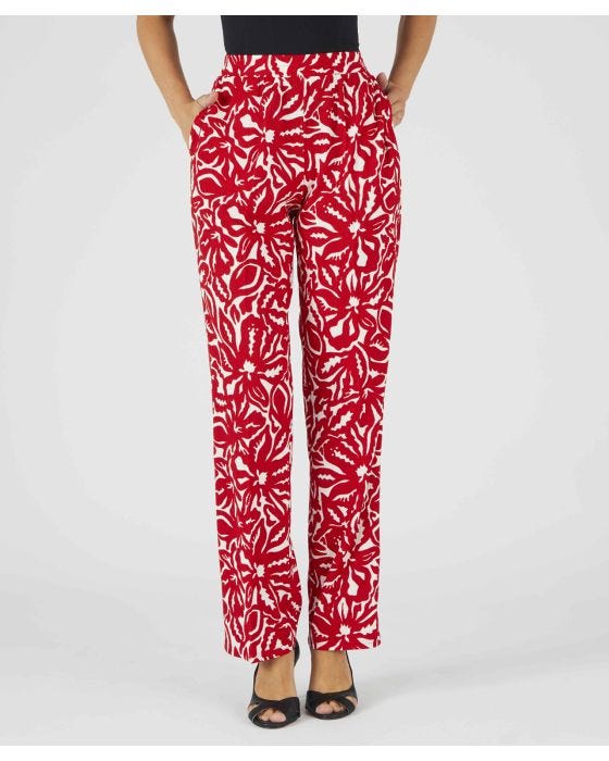 Damart Floral Print Tailored Trousers