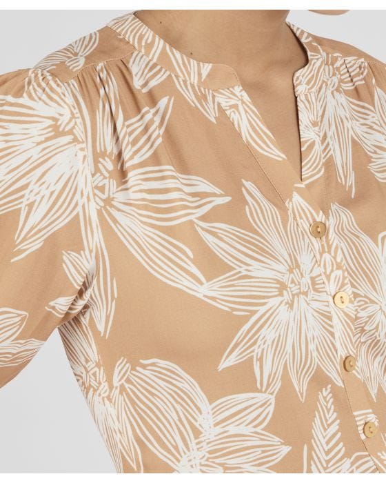 Damart Floral Print Tiered Dress