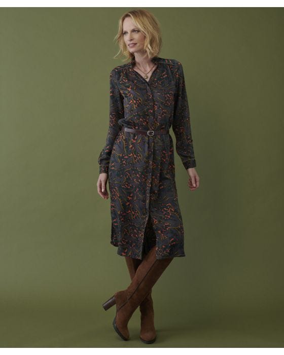 Damart Frill Neck Shirt Dress