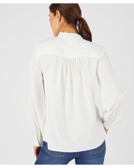 Damart Frill Trim Blouse