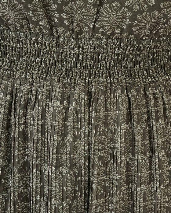 Damart Full Sleeve Notch Neck Print Dress