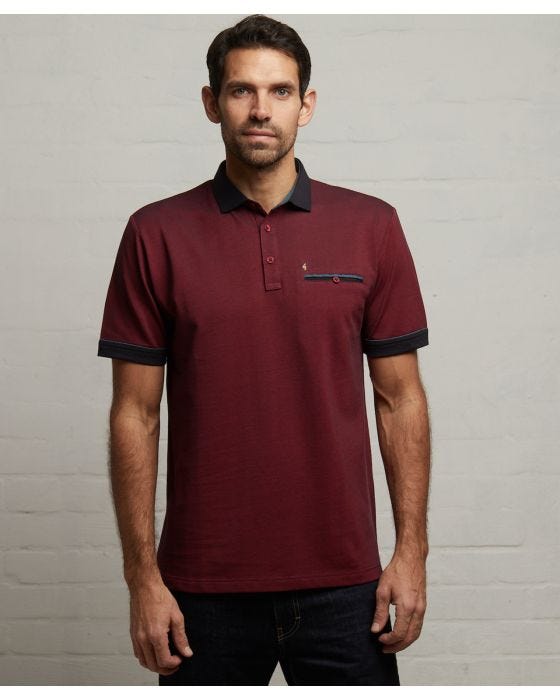 damart Gabicci Short Sleeve Oxford Jersey Polo