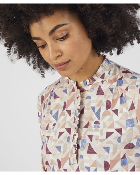 Damart Geometric Print Recycled Top