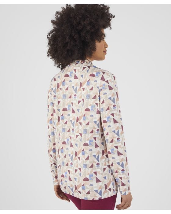 Damart Geometric Print Recycled Top