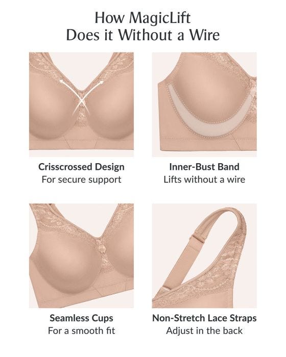 Damart Glamorise MagicLift Seamless Everyday Bra