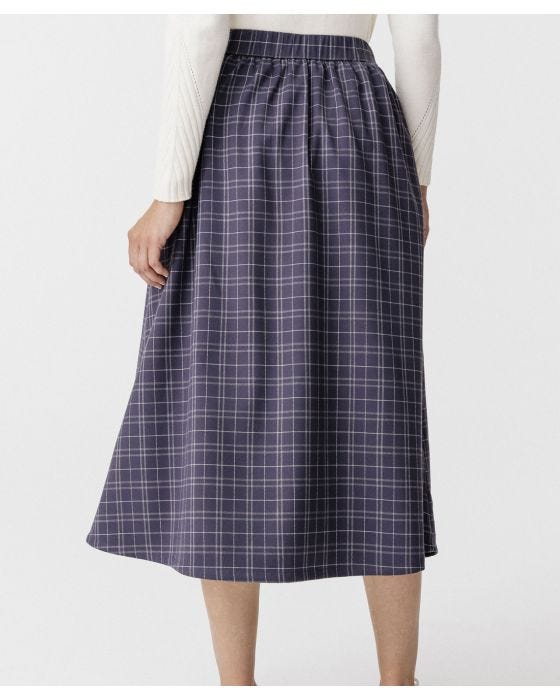 Damart Grey Check Skirt