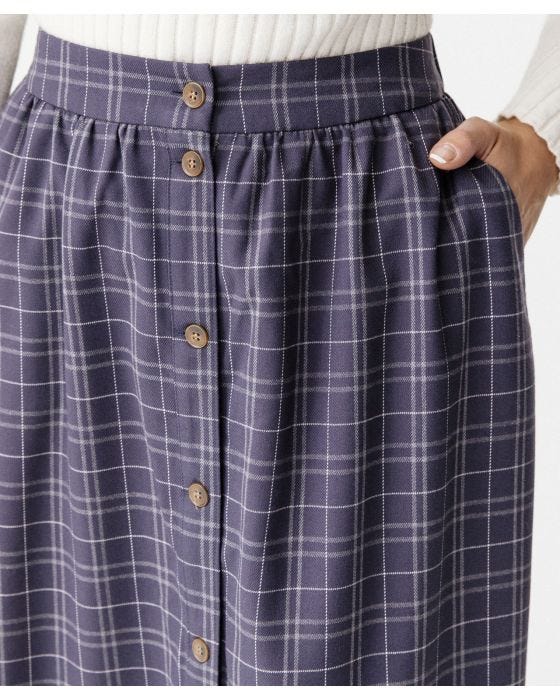 Damart Grey Check Skirt
