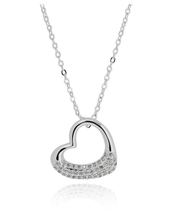 Damart Heart Necklace And Earring Set