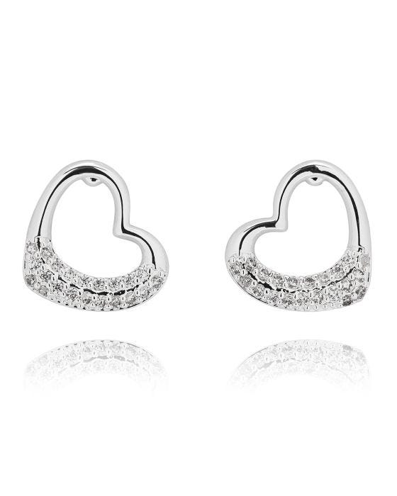 Damart Heart Necklace And Earring Set