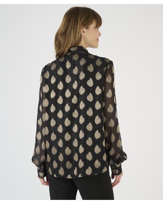 Damart Jacquard Foil Print Blouse