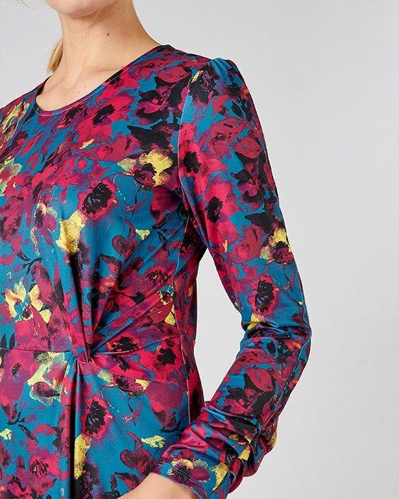 Damart Jersey Mock Wrap Effect Dress