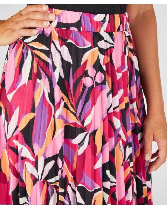 Damart Jersey Print Pleated Skirt