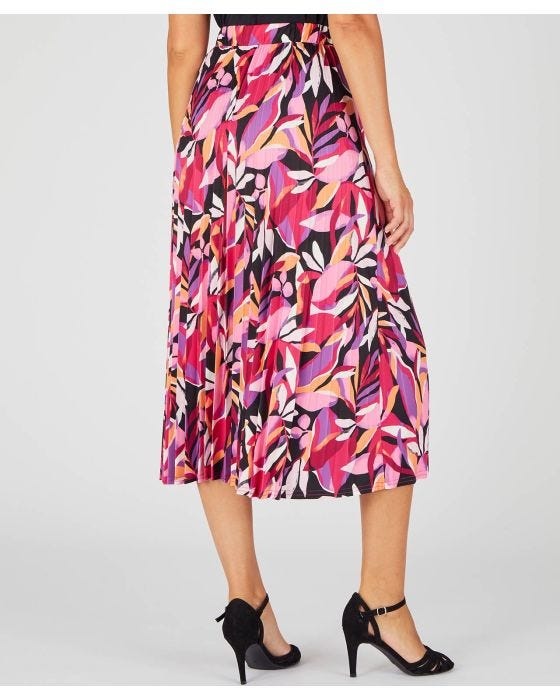 Damart Jersey Print Pleated Skirt