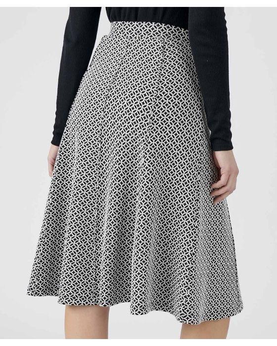 Damart Knitted Jacquard Skirt