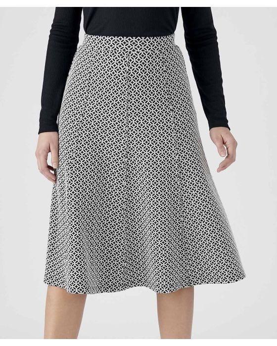 Damart Knitted Jacquard Skirt