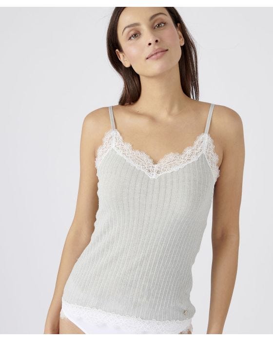 Damart Lace Trim Camisole